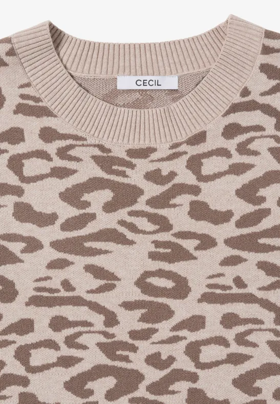 Leo Jacquard Pullover sandalwood beige melange