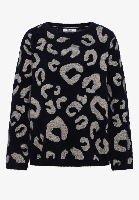 Federgarn-Mix Leo Pullover urban dark blue