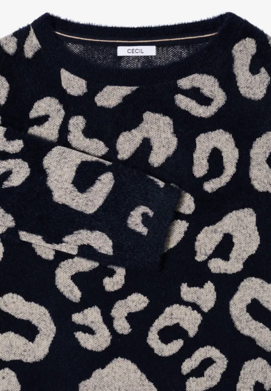 Federgarn-Mix Leo Pullover urban dark blue