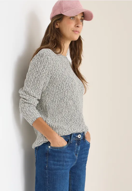 Gemusterter Strickpullover urban dark blue
