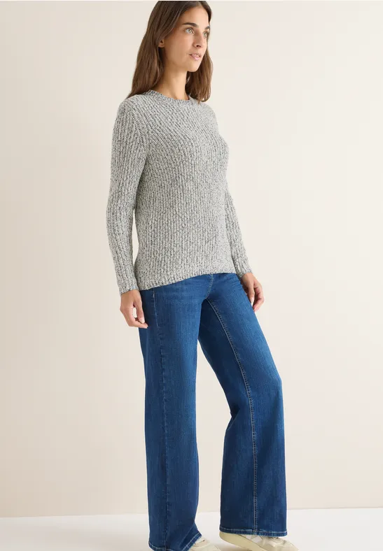 Gemusterter Strickpullover urban dark blue