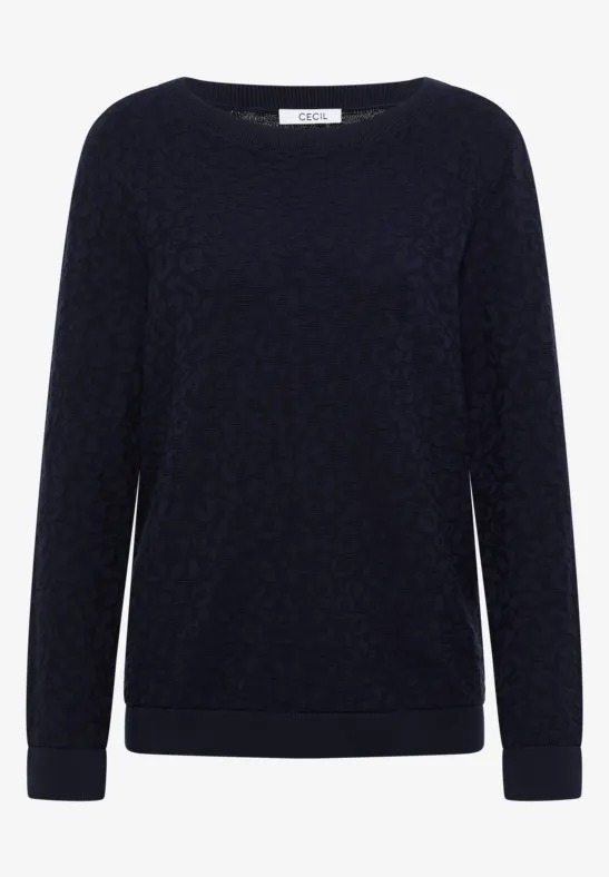 Leo Strukturpullover urban dark blue