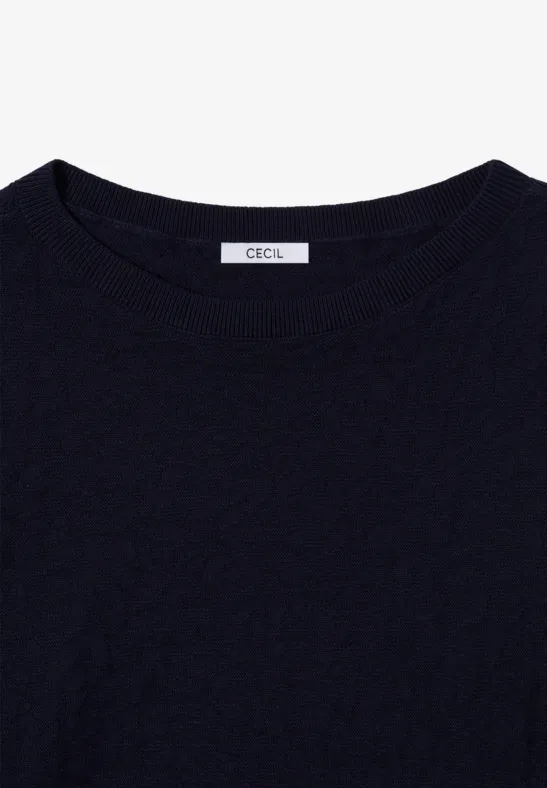 Leo Strukturpullover urban dark blue