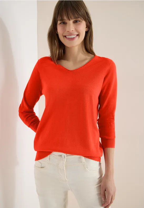 Basic Pullover cherry tomato orange