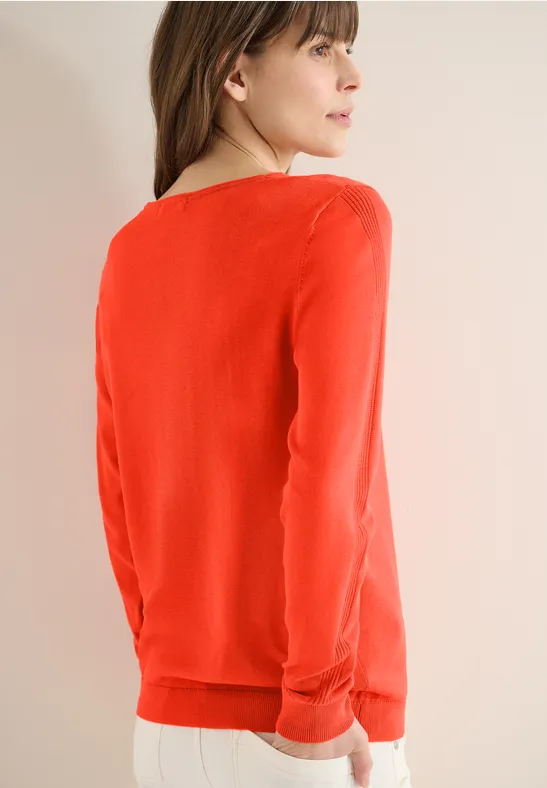 Basic Pullover cherry tomato orange