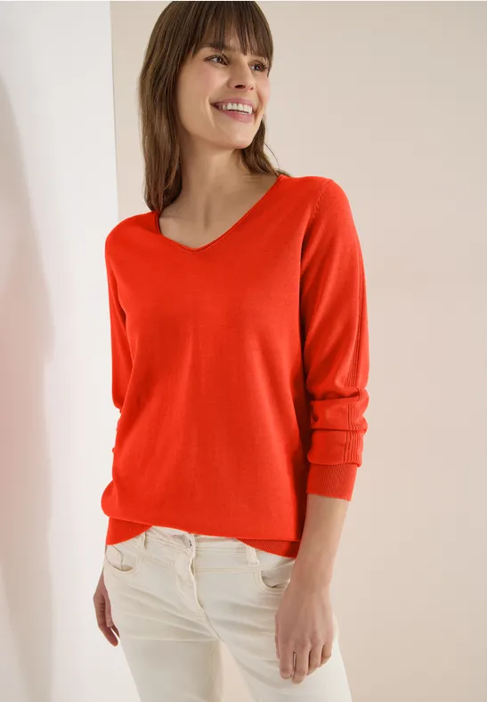 Basic Pullover cherry tomato orange