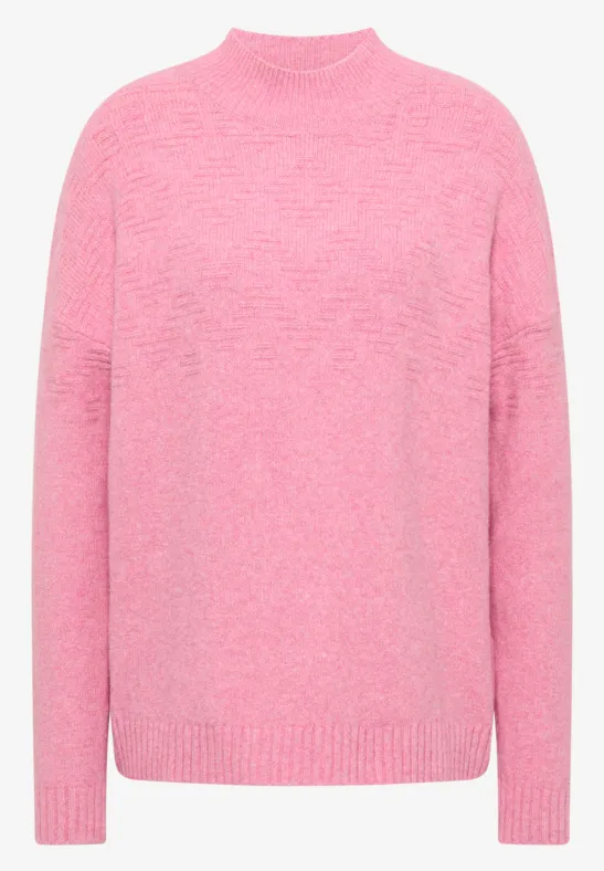 Softer Jacquard Pullover dark blossom melange