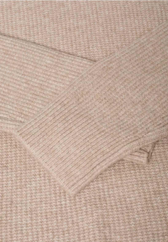 Strukturpullover sandalwood beige melange