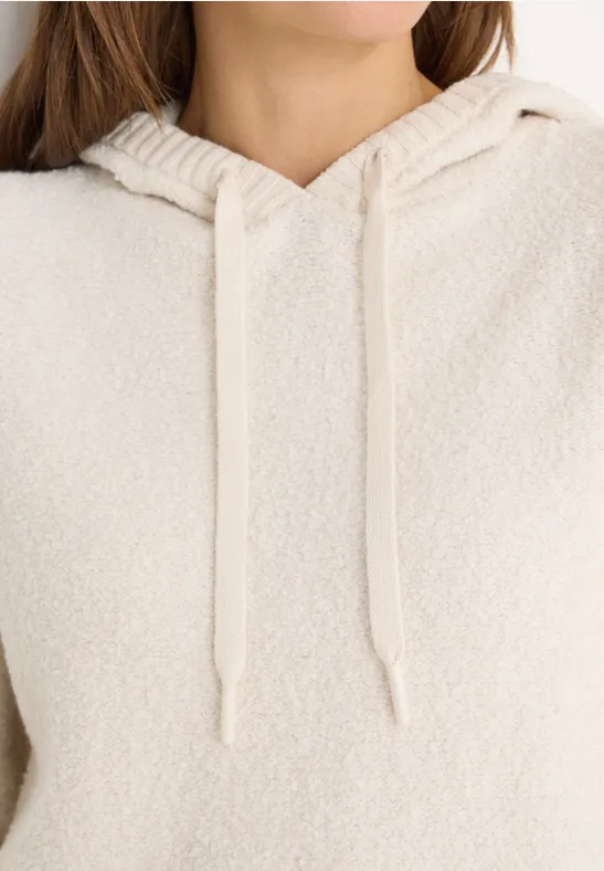 Softer Bouclé Strickpullover light greige
