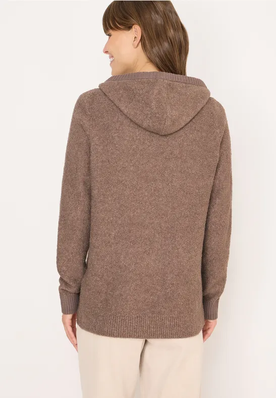 Softer Bouclé Strickpullover chocolate mousse melange