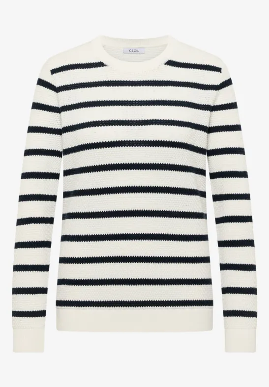 Gestreifter Pullover universal blue