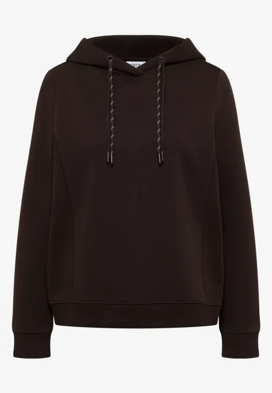 Hoodie mit Stickerei tartufo brown
