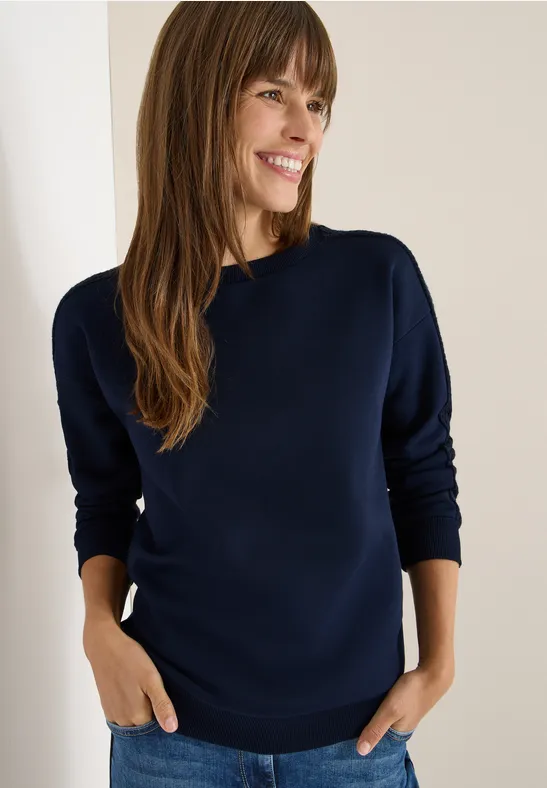 Sweatshirt mit Zopfdetail urban dark blue