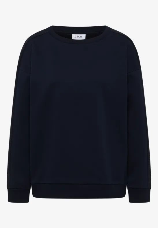 Sweatshirt mit Zopfdetail urban dark blue