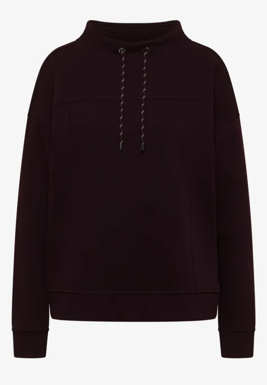 Funnelneck Sweatshirt eggplant red