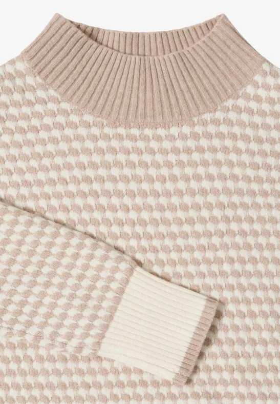 Struktur-Pullover sandalwood beige melange