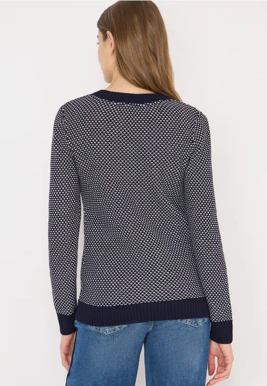 Strukturpullover urban dark blue