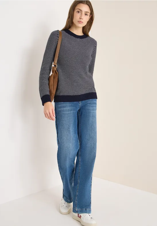 Strukturpullover urban dark blue