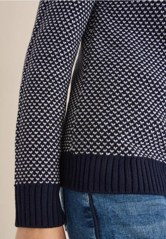 Strukturpullover urban dark blue