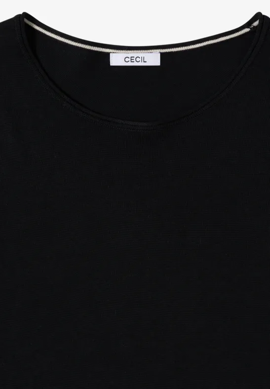 Pull-over en couleur unie Black