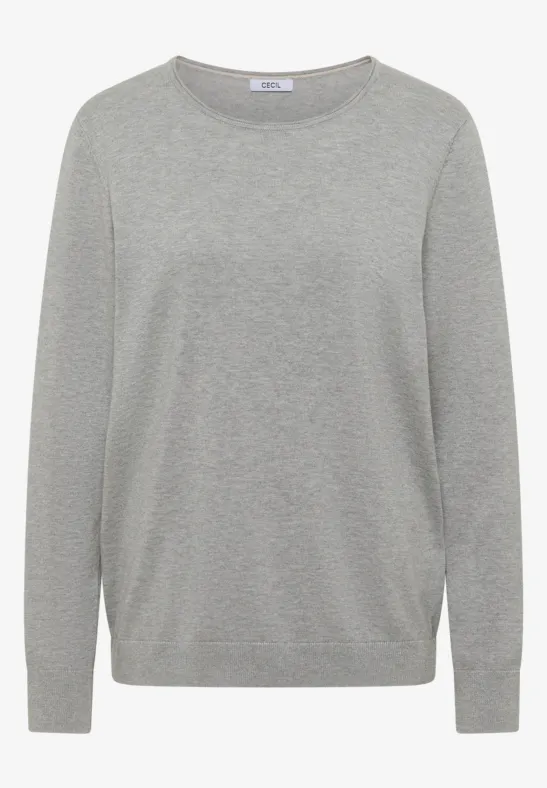 Pull-over en couleur unie mineral grey melange