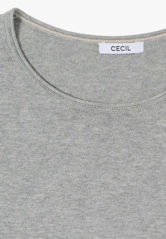 Pull-over en couleur unie mineral grey melange