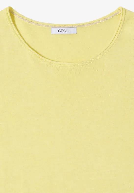 Pull-over en couleur unie iced yellow melange