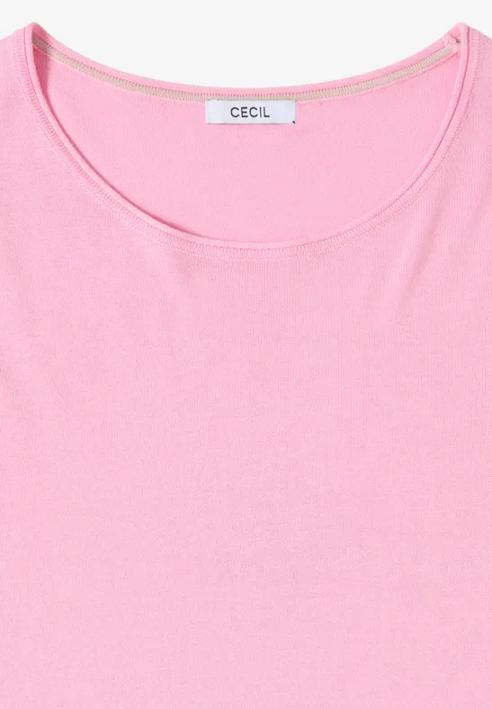 Trui in effen kleur flamingo rose