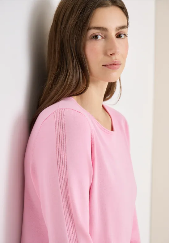 Trui in effen kleur flamingo rose