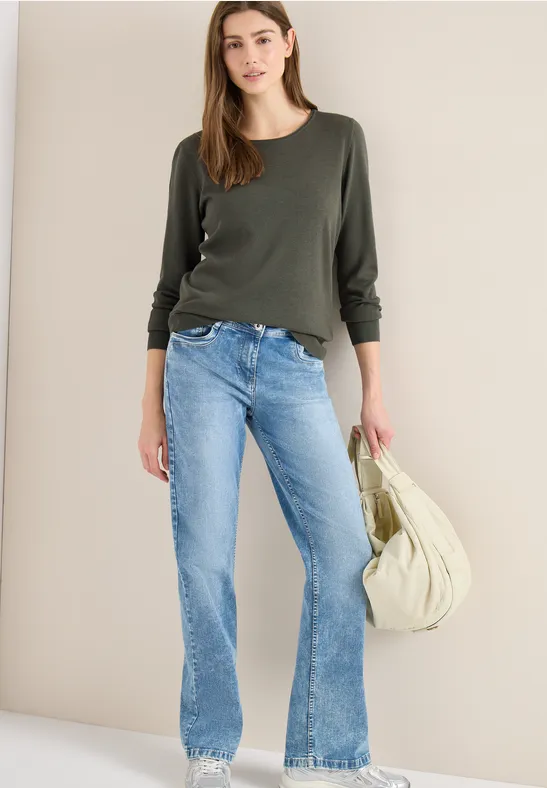 Trui in effen kleur khaki