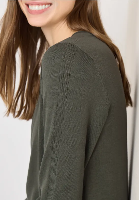 Trui in effen kleur khaki