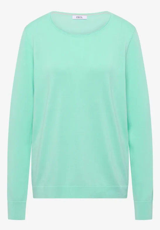 Trui in effen kleur jelly mint