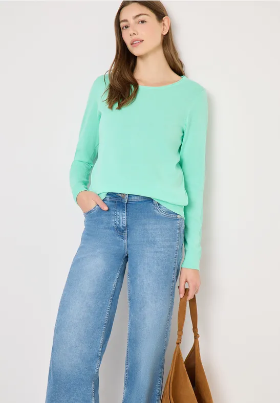 Trui in effen kleur jelly mint