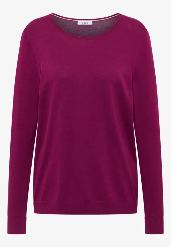 Pull-over en couleur unie magenta purple