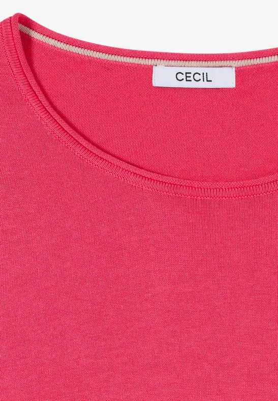 Pull-over en couleur unie geranium red
