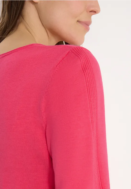 Pull-over en couleur unie geranium red