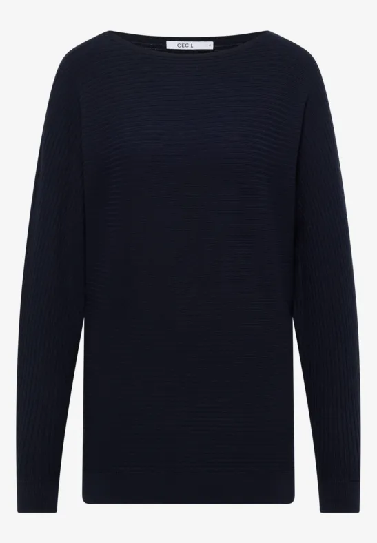 Cosy structuurmix Dolman urban dark blue