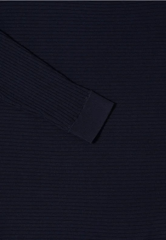 Cosy structuurmix Dolman urban dark blue