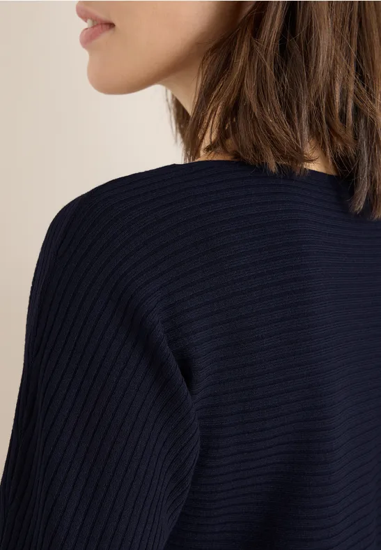 Cosy structuurmix Dolman urban dark blue