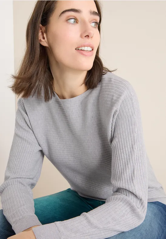 Cosy Strukturmix Dolman luna grey melange