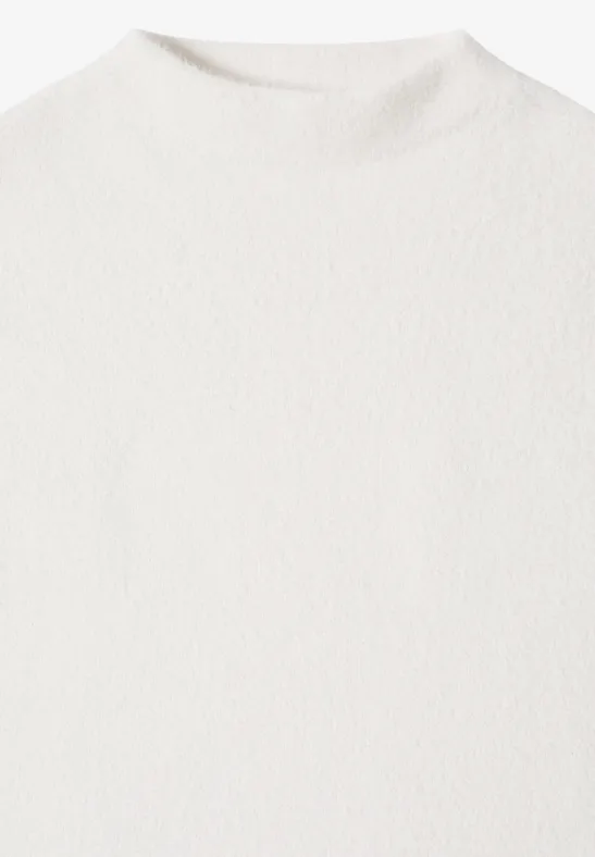 Tweekleurige trui van verengaren light greige