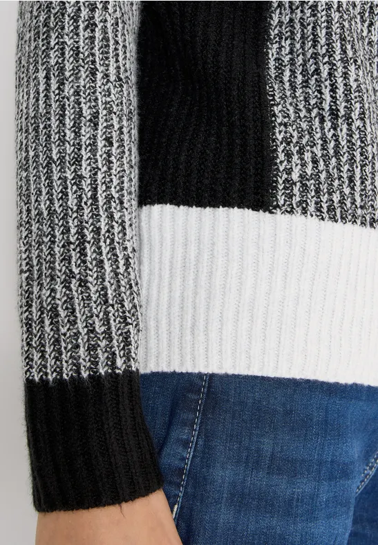 Doux pull en mouliné Black