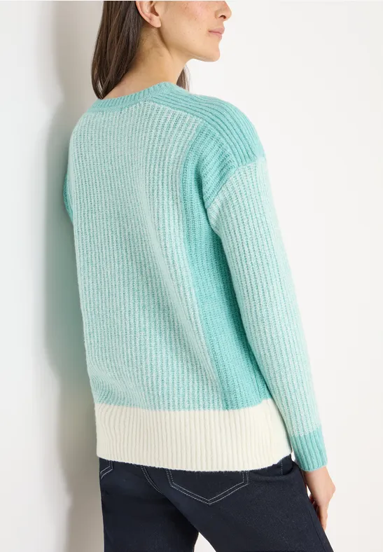 Doux pull en mouliné light foam blue