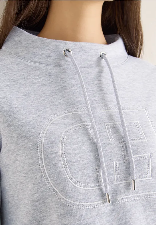 Funnelneck Sweatshirt luna grey melange