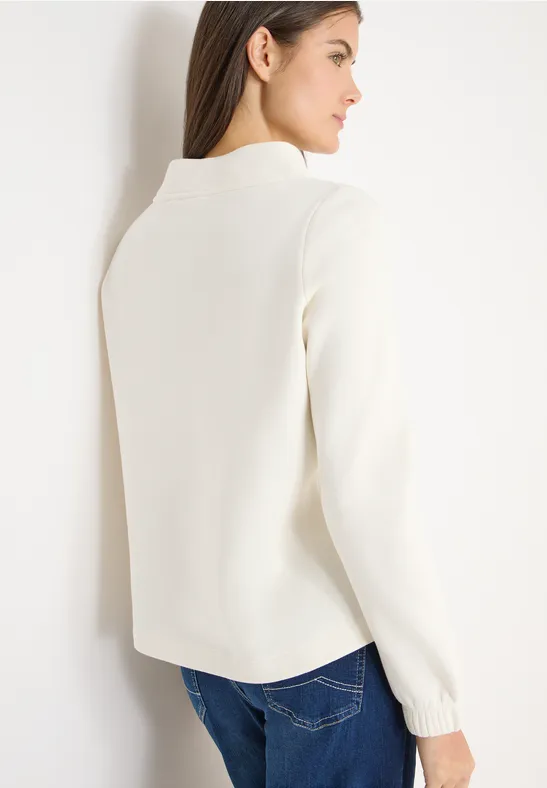 Funnelneck Sweatshirt creamy white
