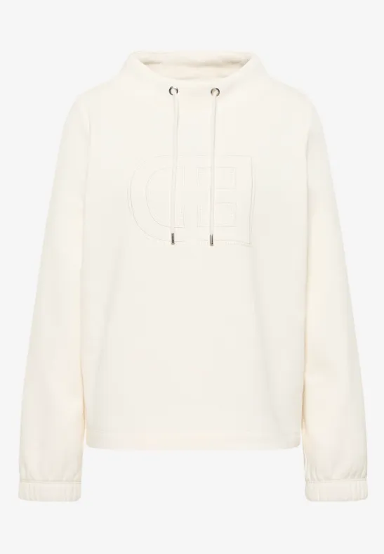 Funnelneck Sweatshirt creamy white