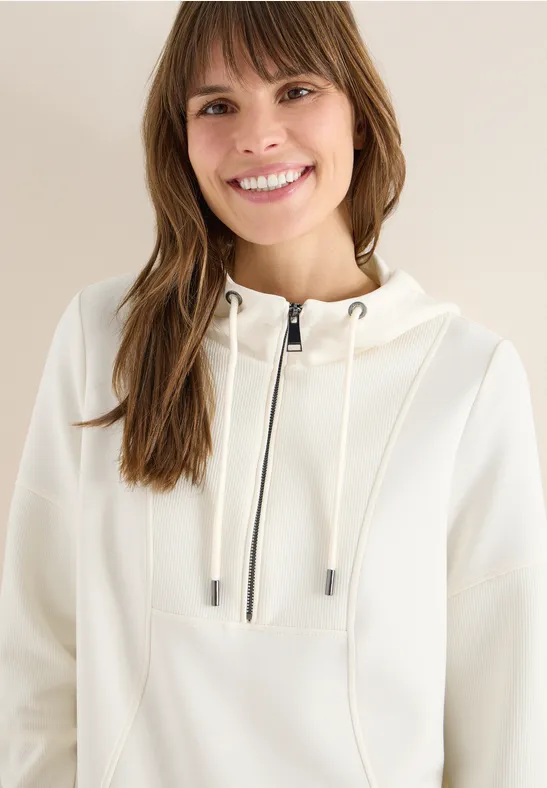 Sweat-shirt troyer avec capuche null