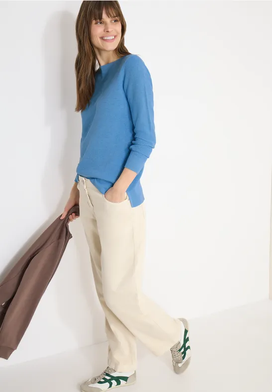 Pull structuré cloud blue melange