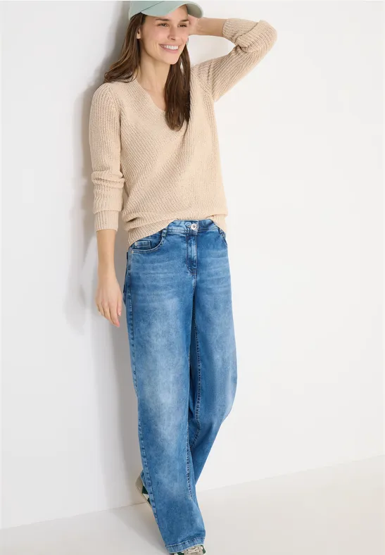 Pull structuré pearl beige