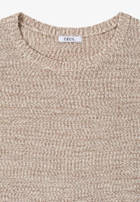 Space Dye Pullover light macchiato brown